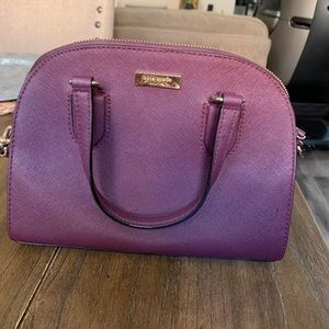 Kate Spade Crossbody Satchel Wine Purple Maroon